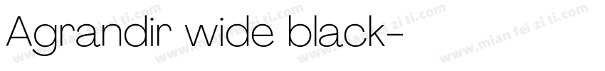 Agrandir wide black字体转换